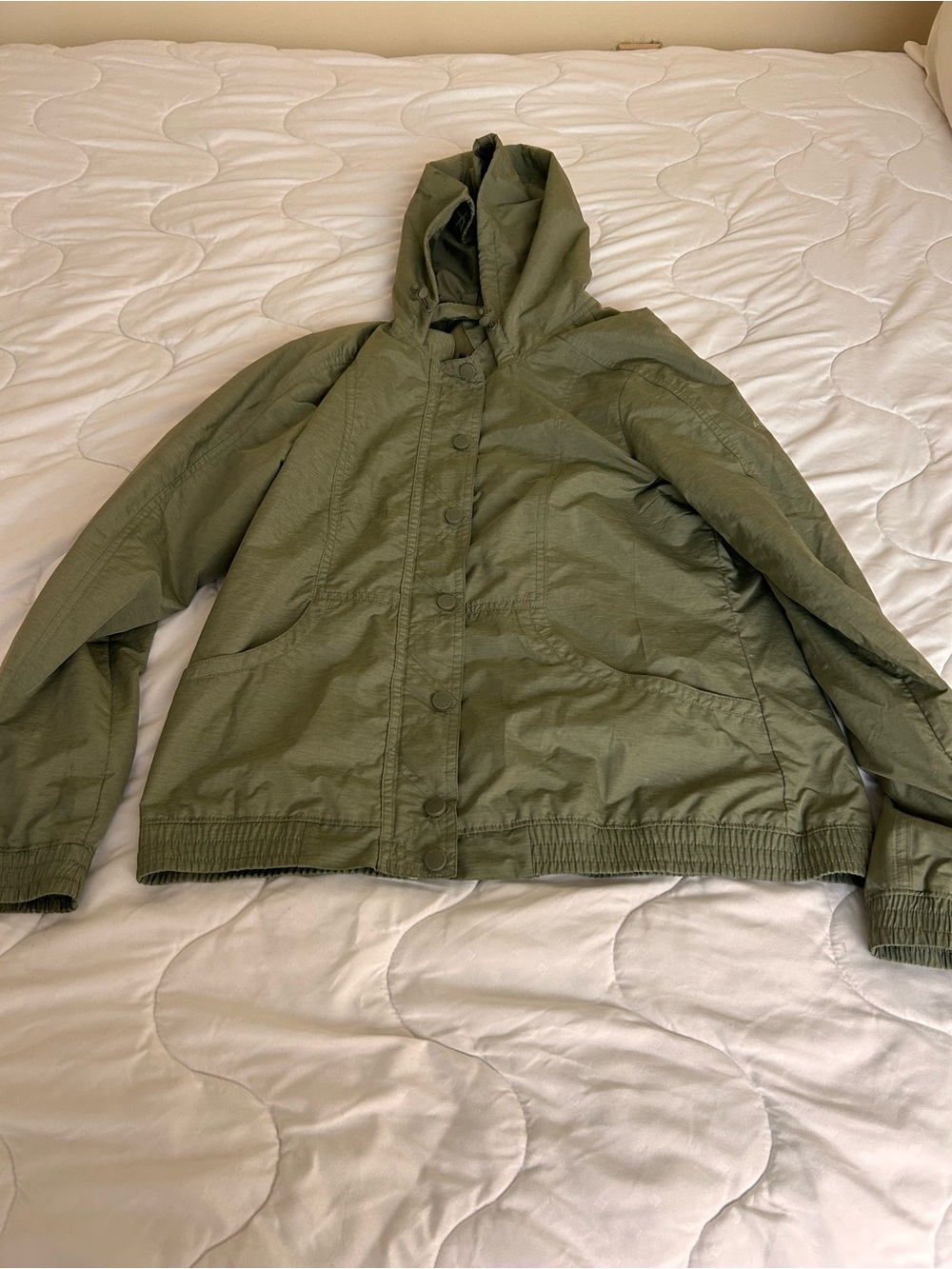 Ascend Men's Hooded Windbreaker in Olive Green